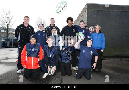 Rugby Union - XL Club Initiative avec Princes Trust et Scottish Rugby - L'Hillpark Secondary School Banque D'Images