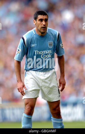 Football - FA Barclaycard Premiership - Manchester City / Everton. Claudio Reyna de Manchester City Banque D'Images