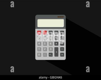 L'icône de la calculatrice. Télévision calculatrice calculatrice simple blanche. illustration. Calculatrice électronique vecteur comptabilité et de calcul. Illustration de Vecteur