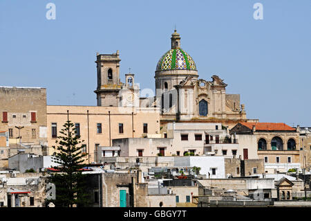 Cathédrale, vue sur la ville, Bari, Brindisi, Pouilles, Italie Province Banque D'Images