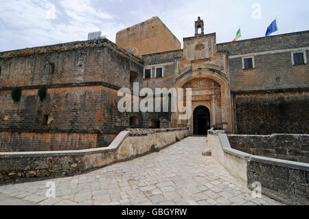 Castello, château, Copertino, province de Lecce, Pouilles, Italie Banque D'Images