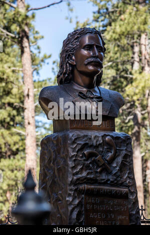 Buste en bronze de Bill Hickok sera à Deadwood dans le Dakota du Sud Banque D'Images