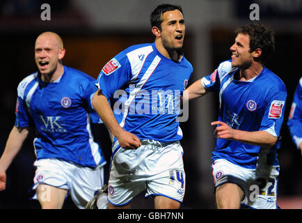 Football - Coca-Cola football League 2 - Chesterfield / Rochdale - terrain de loisirs.Jack Lester de Chesterfield célèbre son deuxième but Banque D'Images