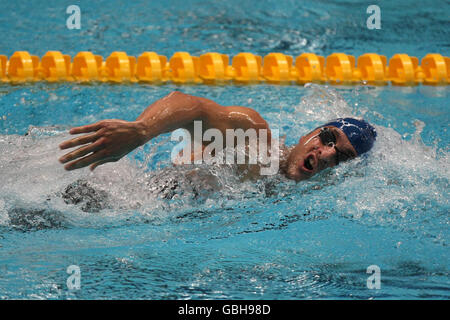 James Goddard, de Stockport Metro, est en compétition dans le tournoi Men's Open de 400m Im aux championnats britanniques de natation de gaz 2009 Banque D'Images