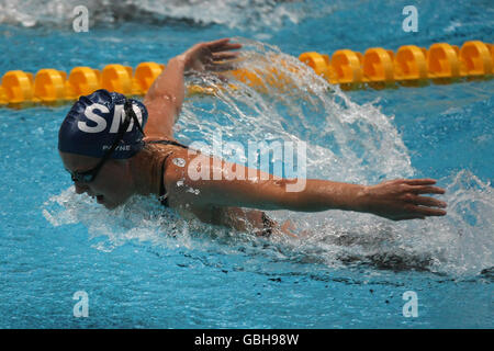 Keri Anne Payne, de Stockport Metro, participe à l'Open féminin 400m im aux championnats britanniques de natation de gaz 2009 Banque D'Images