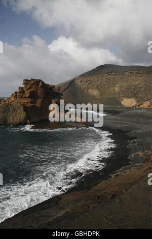 EUROPA, SPANIEN, ATLANTISCHER OZEAN, KANAISCHE 151, KANAREN, Lanzarote, INSEL, , LANDSCHAFT, MEER, KUESTE, LOS HERVIDEROS, Di Banque D'Images