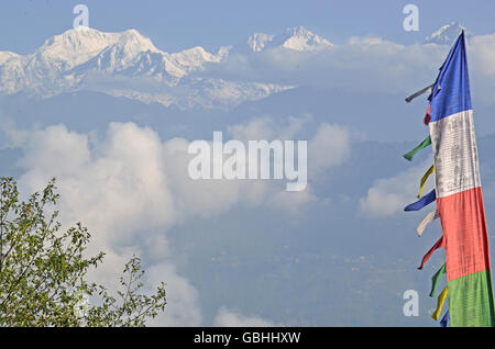 Paysage de Kaluk, à l'ouest du Sikkim, Inde Banque D'Images