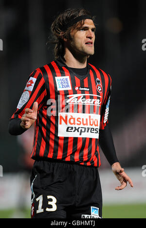 Football - première division française - Nice / Caen - Stade Municipal du Ray. Julien sable, Nice Banque D'Images