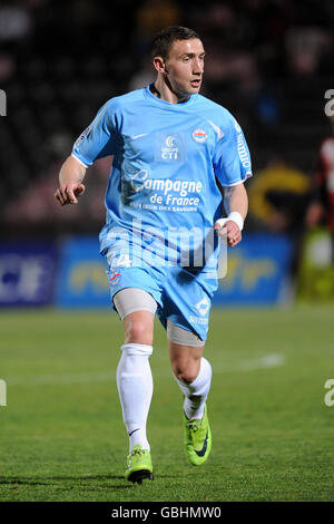 Football - première division française - Nice / Caen - Stade Municipal du Ray. Julien Toudic, Caen Banque D'Images