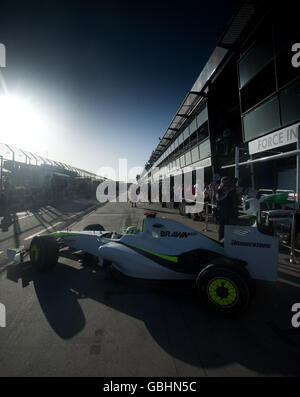 Formule un - Grand Prix d'Australie - première pratique - Albert Park - Melbourne. Affronter Jenson Button, pilote GP lors de la première séance d'entraînement Banque D'Images