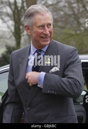 Le Prince de Galles arrive au lancement de la Red Squirrel Survival Trust à Levens Hall à Cumbria. Banque D'Images