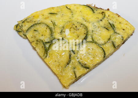 Frittata à la courgette et le persil Banque D'Images