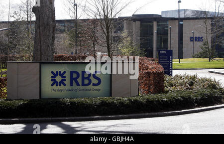 Plans 9 000 suppressions d'RBS Banque D'Images