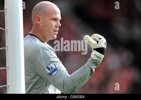 Football - Barclays Premier League - Manchester United / Aston Villa - Old Trafford. Brad Friedel, gardien de but Aston Villa Banque D'Images