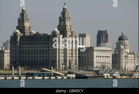 Stock de construction du foie.Vue générale du Liver Building à Liverpool. Banque D'Images