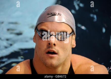 Natation - les Championnats britanniques de natation de gaz 2009 - première journée - Ponds Forge.Liam Tancock en Grande-Bretagne après la demi-finale de course de dos de 100 m de Mens Banque D'Images