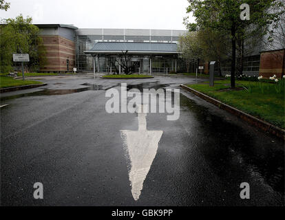 L'usine de Xilinx à Citywest, Dublin, a vu le jour qu'elle avait l'initiative d'hacher plus d'un quart de sa main-d'œuvre à son siège européen de Dublin. Banque D'Images