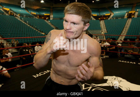 Ricky Hatton pendant une session d'entraînement au MGM Grand Hotel and Casino à Las Vegas, Etats-Unis. Banque D'Images