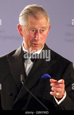 Le Prince de Galles prononce un discours lors des Sustainability Awards 2009 au Musée historique allemand de Berlin, en Allemagne. Banque D'Images