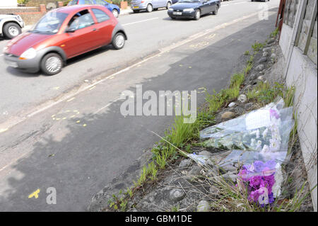 Incident hit and run Banque D'Images