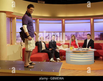 Boyzone visiter GMTV Banque D'Images