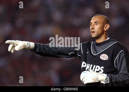 Football - Vodafone Cup - Manchester United / PSV Eindhoven.Gardien de but Gomes PSV Banque D'Images