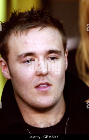 Alan Halsall alias Tyrone Dobbs de la rue Coronation d'ITV Banque D'Images