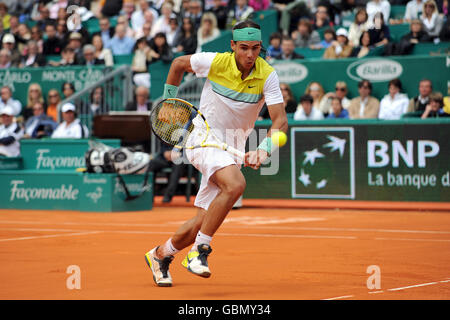 Tennis - ATP World Tour Masters - Monte-Carlo - Final - Rafael Nadal, Novak Djokovic, v Banque D'Images