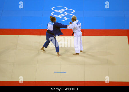 Judo - Jeux Olympiques d'Athènes 2004. Un général de l'action Banque D'Images