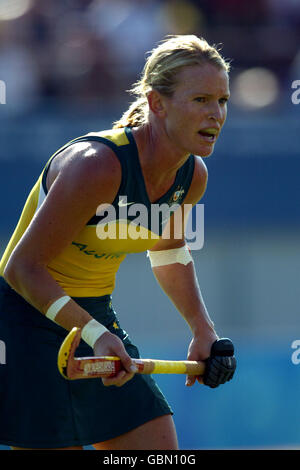 Hockey - Jeux Olympiques d'Athènes 2004 - préliminaires des femmes Pool B - Corée / Australie. Louise Dobson, Australie Banque D'Images