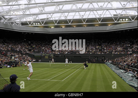 Tennis - Centre Court Celebration - All England Lawn Tennis et croquet Club Banque D'Images