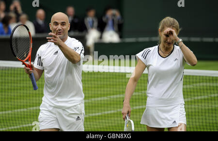 Tennis - Centre Court Celebration - All England Lawn Tennis et croquet Club Banque D'Images