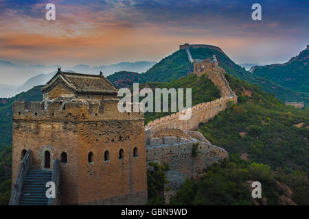 La Grande Muraille Jinshanling Banque D'Images