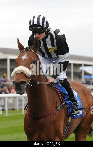 Le jockey Philip Makin sur le meilleur prospect va poster Le handicap du Casino Blue Square Banque D'Images