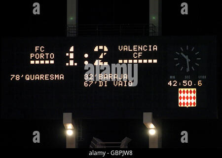 Football - UEFA Super Cup - FC Porto / Valence.Une vue générale du tableau de bord du Stade Louis II Banque D'Images