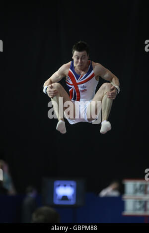 Gymnastique - Grand Prix de Glasgow 2009 - première journée - Kelvin Hall International Sports Arena.Luke Folwell en Grande-Bretagne pendant le Grand Prix de Glasgow à Kelvin Hall, Glasgow. Banque D'Images