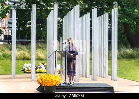 Hyde Park, London, UK. 7 juillet 2016. 11e anniversaire de l'attaque terroriste de Londres de 2005 - Crédit : Alberto Pezzali/Alamy Live News Banque D'Images