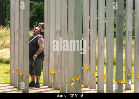 Hyde Park, London, UK. 7 juillet 2016. 11e anniversaire de l'attaque terroriste de Londres de 2005 - Crédit : Alberto Pezzali/Alamy Live News Banque D'Images