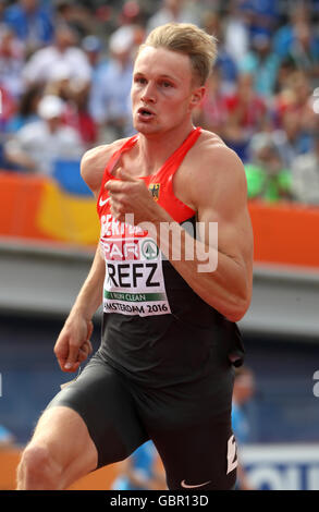 Amsterdam, Pays-Bas. 07Th Juillet, 2016. Johannes Trefz d'Allemagne participe à la demi-finale Hommes 400m au Championnats d'Europe d'athlétisme 2016 au Stade Olympique d'Amsterdam, Pays-Bas, 07 juillet 2016. Photo : Michael Kappeler/dpa/Alamy Live News Banque D'Images