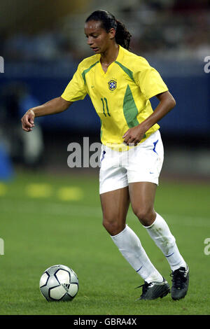 Football - Jeux Olympiques d'Athènes 2004 - finale des femmes - États-Unis contre Brésil. Rosana, Brésil Banque D'Images