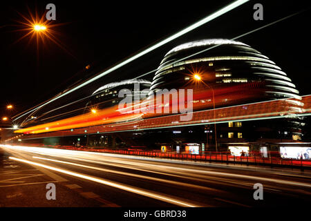 Beijing Wangjing SOHO city building Vue de nuit Banque D'Images