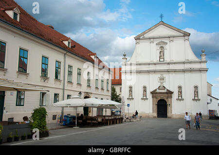 L'église de St Catherine, Zagreb, Croatie Banque D'Images