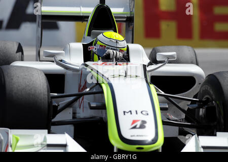 Course automobile Formula One - Grand Prix de Monaco - course - circuit de Monaco. Jenson Button, Brawn-Mercedes Banque D'Images