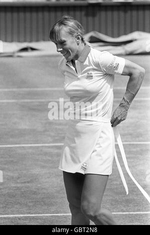 Tennis - Wimbledon - Simple dames - Final - Martina Navratilova v Andrea Jaeger Banque D'Images