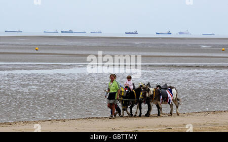 La plage Cleethorpes Banque D'Images