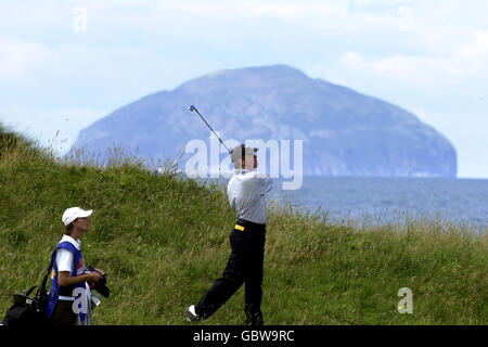 Tom Kite des États-Unis lors de sa troisième manche au championnat Senior British Open, Turnberry. Banque D'Images