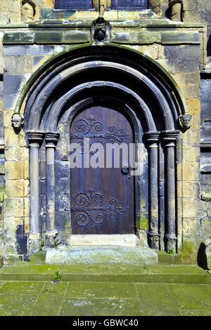 Petite porte de l'église du prieuré de Bridlington Vieille Ville Banque D'Images