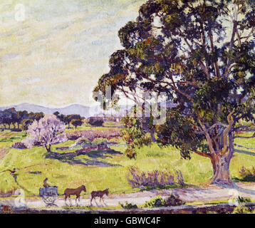 Beaux-arts, Theo Van Rysselberghe,, (1862 - 1926), peinture, 'Campagne' de Bormes, Musée de l'Annonciade, St Tropez, France, Banque D'Images