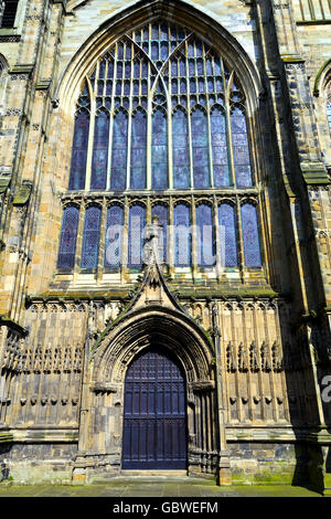 La porte de l'Ouest l'église du prieuré de la vieille ville de Bridlington Banque D'Images