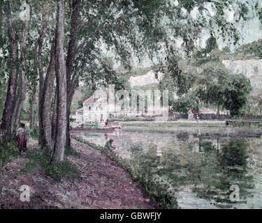 Beaux-arts, Pissarro, Camille (1830 - 1903), peinture, 'channel', près de Moret Banque D'Images